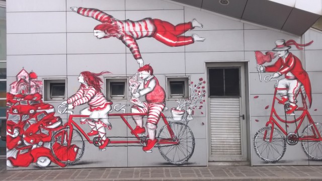 Intermodal, “bici-wall panting” al capolinea bus