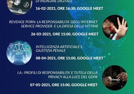 Ciclo di webinar dal titolo Intelligenza artificiale, informatica e diritto